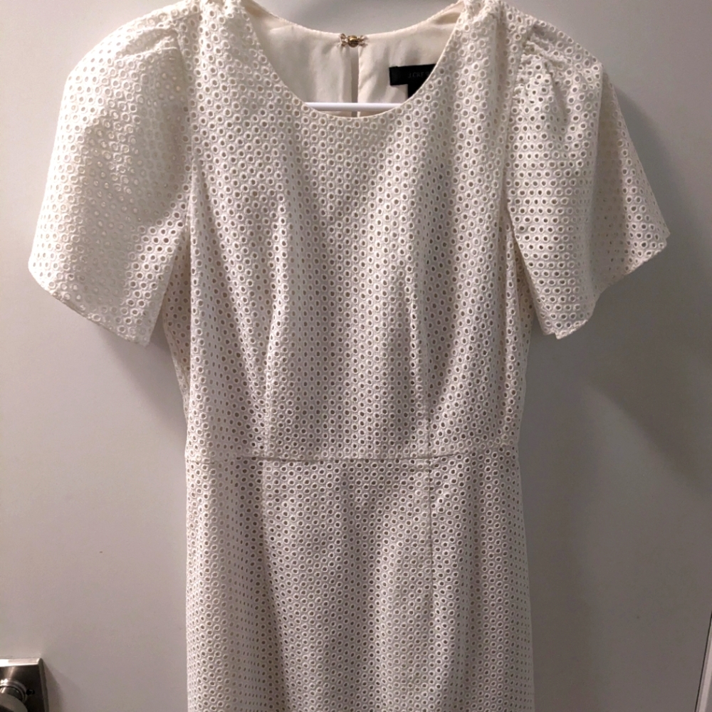 J. Crew white dress - cotton eyelet size 00P